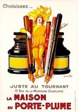 AFFICHE PORTE PLUME ENCRE
