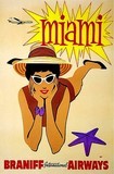 AFFICHE COMPAGNIE AERIENNE BRANIFF 