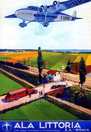 reproduction affiche ancienne ALA LITTORIA ROMA