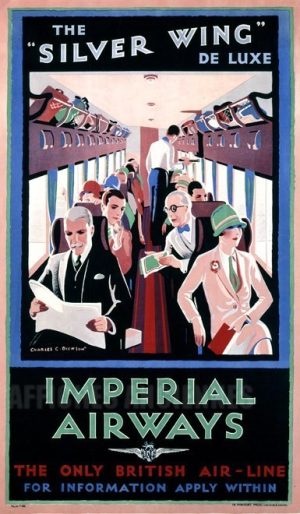 reproduction affiche ancienne Imperial airways the silver wing