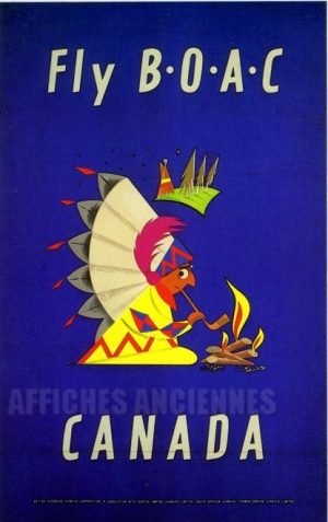 reproduction affiche ancienne Fly boac canada