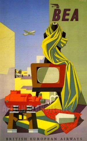 reproduction affiche ancienne FLY BEA