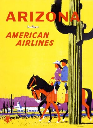 reproduction affiche ancienne ARIZONA AMERICAN AIRLINES