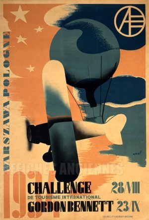 reproduction affiche ancienne CHALLENGE GORDON BENNETT 1934