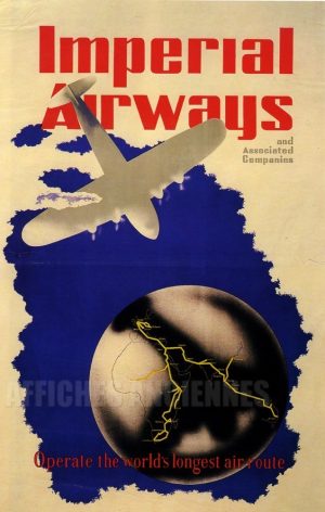 REPRODUCTION AFFICHE ANCIENNE IMPERIAL AIRWAYS