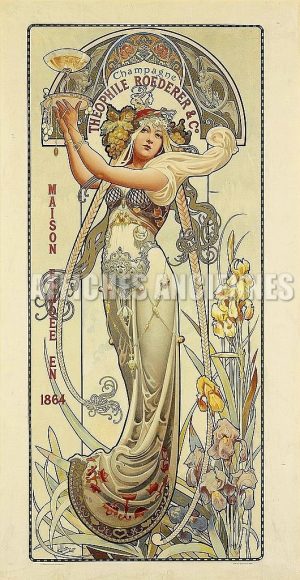 MUCHA CHAMPAGNE THEOPHILE ROEDERER 1864
