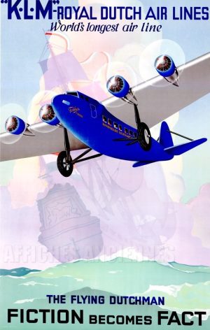 REPRODUCTION AFFICHE ANCIENNE klm