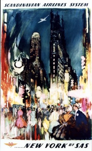 REPRODUCTION AFFICHE ANCIENNE NEW YORK BY SAS