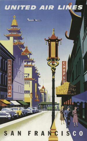 reproduction afficche ancienne AMERIQUE DU NORD SAN FRANCISCO