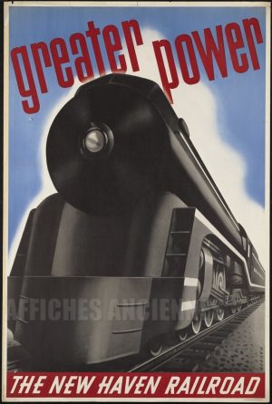 AFFICHE TRAIN NEW HAVEN AMERIQUE DU NORD