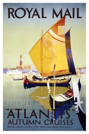 AFFICHE ROYAL MAIL VENISE GONDOLE