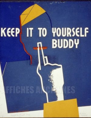AFFICHE AMERIQUE DU NORD L'ENNEMI VOUS ECOUTE