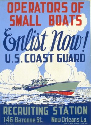 AFFICHE ENLIST NOW U.S. COAST GUARD AMERIQUE DU NORD