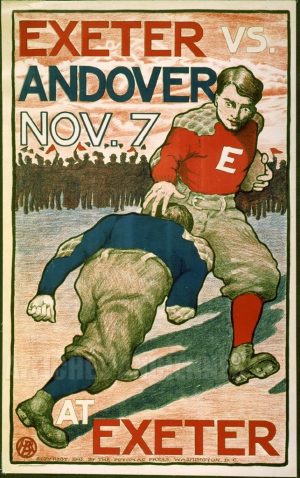 AFFICHE AMERIQUE DU NORD RUGBY EXETER ANDOVER