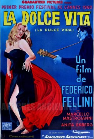 LA DOLCE VITA FEDERICO FELLINI MARCELLO MASTROIANNI ANITA EKBERG
