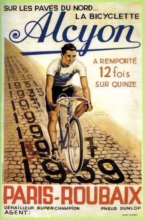 reproduction affiche ancienne bicyclette alcyon