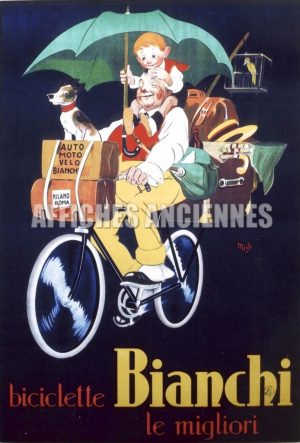 reproduction affiche bicyclette bianchi