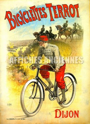reproduction affiche ancienne bicyclette Terrot