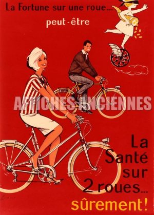 reproduction affiche ancienne cycles velo