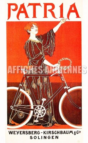 reproduction affiche ancienne velo patria solingen
