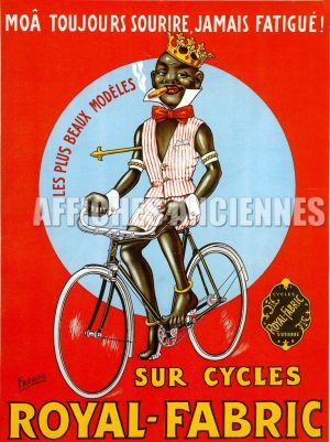 reproduction affiche ancienne vélo bicyclette royal fabric