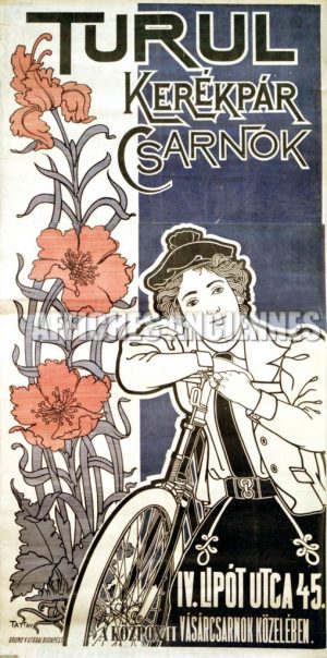 reproduction affiche ancienne velo bicyclette turul