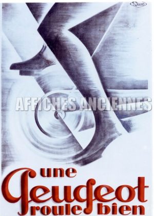 reproduction affiche ancienne vélo bicyclette peugeot