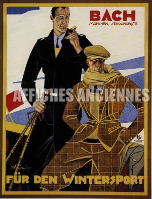 REPRODUCTION AFFICHE ANCIENNE BACH MUNICH
