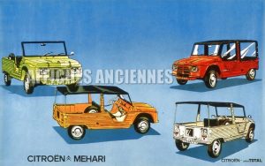 reproduction affiche ancienne mehari citroen
