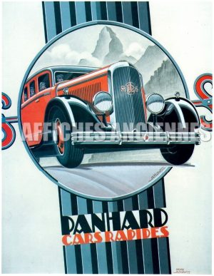 reproduction affiche ancienne panhard cars rapide