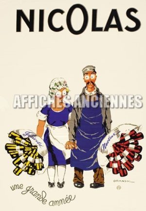 REPRODUCTION AFFICHE ANCIENNE VINS NICOLAS