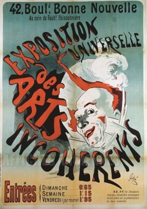 Exposition Universelle desArts Incohérents - VINTAGE POSTER BANK - thème Spectacles - reproduction numérique d'affiche ancienne
