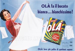Ola fa il bucato Italie - VINTAGE POSTER BANK - thème Hygiène, beauté, thermalisme- reproduction numérique d'affiche ancienne