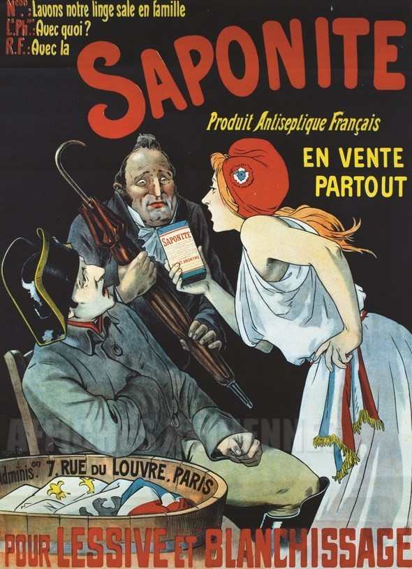 Saponite produit antiseptique français - VINTAGE POSTER BANK - thème Hygiène, beauté, thermalisme - reproduction numérique d'affiche ancienne