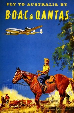 FLY TO AUSTRALIA BY BOAC QUANTAS
