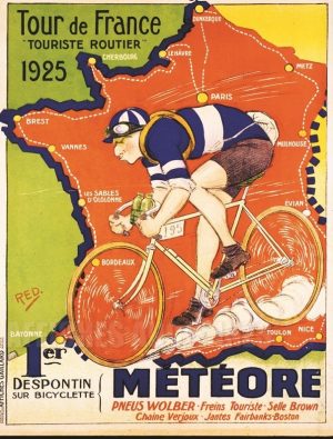 reproduction affiche ancienne Tour de France 1925 - VINTAGE POSTER BANK - thème Sports- reproduction numérique d'affiche ancienne