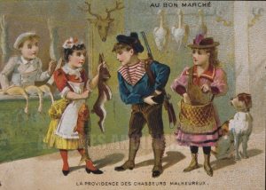 La Chasse - VINTAGE POSTER BANK - thème Enfants - reproduction numérique d'affiche ancienne
