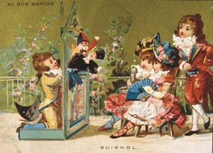 Guignol Au Bon Marché - VINTAGE POSTER BANK - thème Spectacles - reproduction numérique d'affiche ancienne