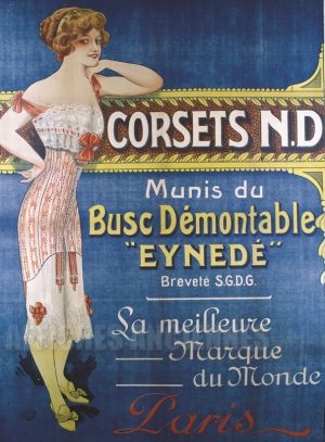 Corsets ND - VINTAGE POSTER BANK - thème Mode - reproduction numérique d'affiche ancienne