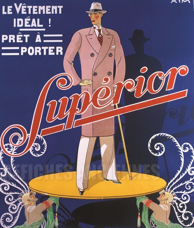 Vêtements de Prêt à Porter pour Hommes - VINTAGE POSTER BANK - thème Mode - reproduction numérique d'affiche ancienne