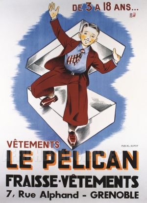 Vêtements Le Pélican Grenoble - VINTAGE POSTER BANK - thème Mode - reproduction numérique d'affiche ancienne