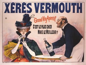 AFFICHE XERES VERMOUTH GRAND VIN APERITIF