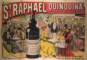 AFFICHE SAINT RAPHAEL QUINQUINA VIN APERITIF ABSINTHE AMER