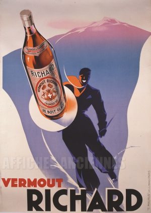 AFFICHE VERMOUT RICHARD VIN APERITIF ARTISTE: MAURUS