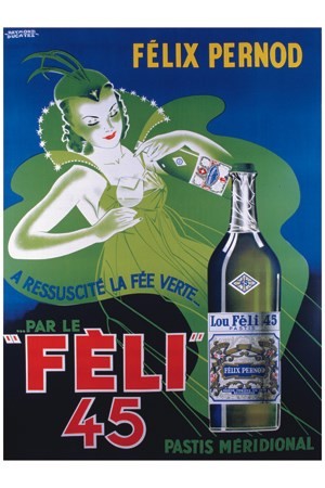AFFICHE Pastis Felix Pernod lou Fèli 45- VINTAGE POSTER BANK - thème Boissons - Reproduction numérique d'affiche ancienne
