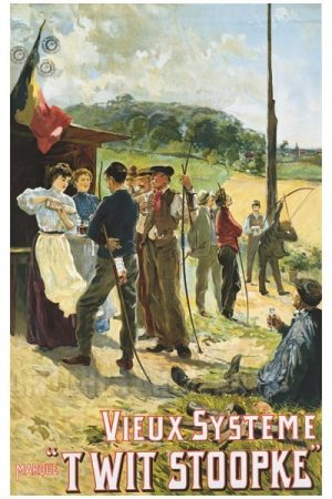 Tir à l'Arc - VINTAGE POSTER BANK - thème Boissons - Reproduction numérique d'affiche ancienne