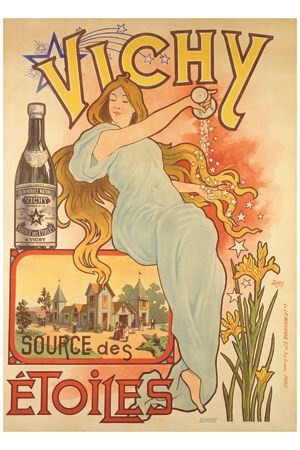AFFICHE Eau de Vichy - VINTAGE POSTER BANK - thème Boissons - Reproduction numérique d'affiche ancienne