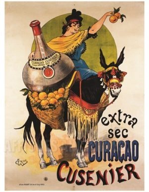 AFFICHE Curaçao Cusenier - VINTAGE POSTER BANK - thème Boissons - Reproduction numérique d'affiche ancienne