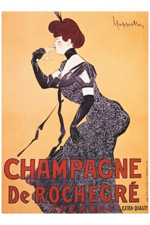 AFFICHE Champagne de Rochecré - VINTAGE POSTER BANK - thème Boissons - Reproduction numérique d'affiche ancienne