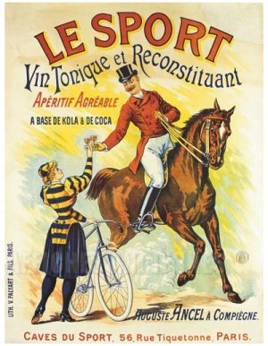 AFFICHE Vin tonique le Sport - VINTAGE POSTER BANK - thème Boissons - Reproduction numérique d'affiche ancienne
